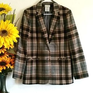 White Stag Plaid Blazer